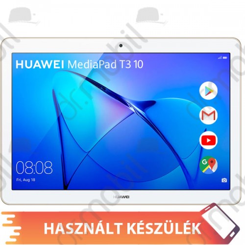 Használt Huawei MediaPad T3 10 tablet, 9.6" kijelző, 16GB, 2GB RAM, WiFi + LTE, Arany 00001600